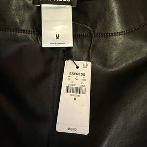 Express Sleek Black Leather Leggings